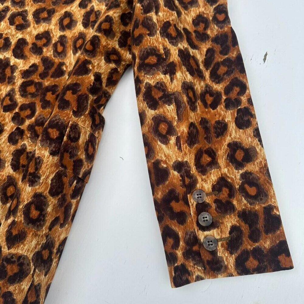 BILL BLASS – Rare Vintage 90s Leopard Animal Print Blazer - Size 10 - Like New - Picture 6 of 8